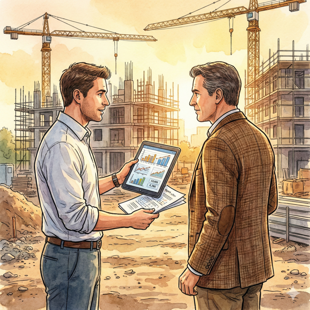 2026년 1월 부동산 운세 - 투자자에게 수치와 근거로 확신을 주는 부동산 전문가 모습